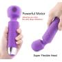 Upgraded Powerful Massager with 20 Magic Vibration Modes, Whisper Quiet, Waterproof, Handheld, Cordless for Neck Shoulder Back Body Massage, Sports Recovery & Muscle Aches - Purple Mini (Purple.)