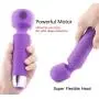 Upgraded Powerful Massager with 20 Magic Vibration Modes, Whisper Quiet, Waterproof, Handheld, Cordless for Neck Shoulder Back Body Massage, Sports Recovery & Muscle Aches - Purple Mini (Purple.)