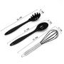 Silicone Kitchen Utensils, 10 Piece Premium Silicone Cooking Set, Heat Resistant and Nonstick Kitchen Utensil Set BPA Free, Dishwasher-Safe, Silicone kitchenware, Dahen