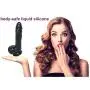 8 Inch Dildo Black Lifelike Silicone Realistic Dual Density Mens Penis Cock Dong Anal Sex Toys for Masturbation