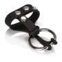 CalExotics Colt Ball Spreader Set ? Silicone Male Enhancement Ring with Support Band ? Sex Toys for Men ? Black