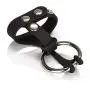 CalExotics Colt Ball Spreader Set ? Silicone Male Enhancement Ring with Support Band ? Sex Toys for Men ? Black