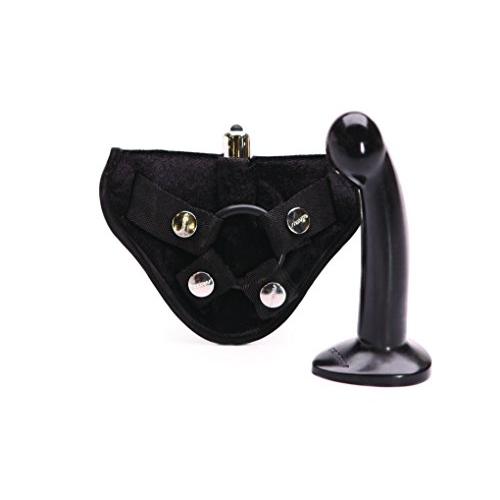 Tantus Sport Kit - Ultra-Premium Silicone Strap-on Dildo and Harness Kit - Black