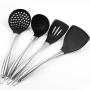 FAMILYA Silicone Kitchenware Non-stick Shovel Spoon Set Silicone Shovel Colander Spatula Shovel Non-stick Pot High Temperature Kitchen Set Silicone [4 Piece Set]