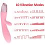Vibrator - Wireless Waterproof & Rechargeable Silicone Vibrators with Multi Speed Dual Wand as Clitorial Toy for Women - HOT Pink