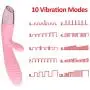 Vibrator - Wireless Waterproof & Rechargeable Silicone Vibrators with Multi Speed Dual Wand as Clitorial Toy for Women - HOT Pink