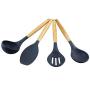 Gwjs Silicone Wooden Handle Kitchen Utensils, Non-stick Spatula Silicone Kitchenware Kitchen Gadgets Kitchen Utensils-nine-piece Set 32cm(12.6inch)