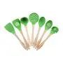 Wooden Handle Silicone Kitchenware Non-stick Pot Set Kitchen Cooking Set 7 Piece Set Kitchen Supplies