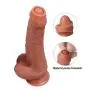 8.5 Inch Realistic Soft D?`ld?s with Strong Suction Cup-Relaxation Massager Wand Toys-100% Silicone Material