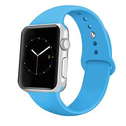 iGK Sport Band Compatible with Apple Watch 38mm 40mm 42mm 44mm, Soft Silicone Sport Strap Replacement Bands for iWatch Apple Watch Series 5, Series 4, Series 3, Series 2, Series 1