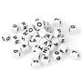 Weekjoey 104PCS Square Silicone Beads English Alphabet Bead Baby Chew 12mm Non-Toxic BPA Free 100% Food Grade Silicone Letter Beads