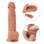 Wushuangyu 7.87 Inch Realistic Double Layer Silicone Dìdlo Perfect Size Lifelike Massager Wand Good Choice for Women - Vibrant Toy