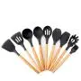 Gwjs Silicone Kitchenware, Non-stick Spatula Kitchenware Set Of Nine Silicone Spatula Set Cooking Utensils-nine-piece Set 32cm(12.6inch)