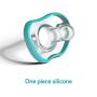 Nanobebe Pacifiers 3+ Month - Orthodontic, Curves Comfortably with Face Contour, Award Winning for Breastfeeding Babies, 100% Silicon - BPA Free. Perfect Baby Registry Gift 2pk, Teal