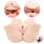 Ergonomic Design Silicone Dolls Mens Adult Toys,3D Realistic Silicone Double Holes Artificial Lifelike Toys for Men Male with 2 Entries Cup Underwear Toys, T-Shirt