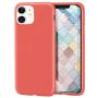 MILPROX iPhone 11 Case with Screen Protector, Liquid Silicone Gel Rubber Shockproof Slim Shell with Soft Microfiber Cloth Lining Cushion Cover for iPhone 11 6.1 inch (2019)-Coral