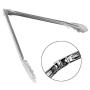 YDZN  Stainless Steel Tongs Buffet Salad Bread Food Clip Kitchen Clamp Serving Tool(9 inch)