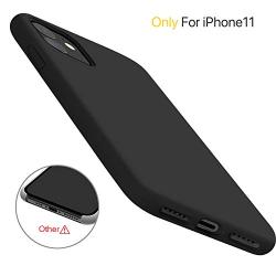 Miracase Liquid Silicone Case Compatible with iPhone 11 6.1 inch(2019), Gel Rubber Full Body Protection Shockproof Cover Case Drop Protection Case (Black)