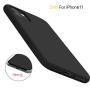 Miracase Liquid Silicone Case Compatible with iPhone 11 6.1 inch(2019), Gel Rubber Full Body Protection Shockproof Cover Case Drop Protection Case (Black)