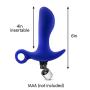 10 Vibrating Functions Powerful Vibrating P Spot Stimulator - Smooth Prostate Massager - Platinum Silicone Anal Sex Toy - Waterproof - Sex Toy for Men (Indigo)