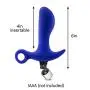 10 Vibrating Functions Powerful Vibrating P Spot Stimulator - Smooth Prostate Massager - Platinum Silicone Anal Sex Toy - Waterproof - Sex Toy for Men (Indigo)
