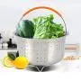 Yudesun Stainless Steel Cookware Steam Basket - Kitchen Cooking Pressure Rice Cooker Silicone Handle Steam Multifunction Fruit and Vegetable Cleaning Kitchenware Cage For 3Qt