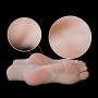 zhy 1 Pair Silicone Life Size Female Mannequin Foot with Bone Display Jewelry Sandal Shoe Sock Display Art Sketch with Nail