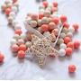 Promise Babe Round Silicone Beads Mix Color Silicone Teething Beads 100pc 12mm DIY Supplies BPA Free