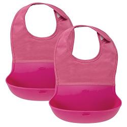 OXO Tot Roll Up Bib, 2 Pack (Pink)