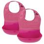 OXO Tot Roll Up Bib, 2 Pack (Pink)