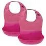 OXO Tot Roll Up Bib, 2 Pack (Pink)