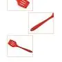 Carejoy Silicone kitchenware Cooking Baking Tool Set Silicone Scraper Egg Beater 5 Pieces red