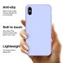 iPhone Xs Max Case, Anuck Soft Silicone Gel Rubber Bumper Case Anti-Scratch Microfiber Lining Hard Shell Shockproof Full-Body Protective Case Cover for Apple iPhone Xs Max 6.5" 2018 - Light Purple