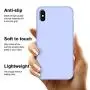 iPhone Xs Max Case, Anuck Soft Silicone Gel Rubber Bumper Case Anti-Scratch Microfiber Lining Hard Shell Shockproof Full-Body Protective Case Cover for Apple iPhone Xs Max 6.5" 2018 - Light Purple