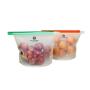 Reusable Silicone Food Storage Bag -Plastic Bag Alternative, Bag For Cooking, Sous Vide, Freezing, Lunch Snack Bag, Sandwich Bag, Airtight Zip Seal Bags (4 Pack) - By ECO-Friendly Kitchenware