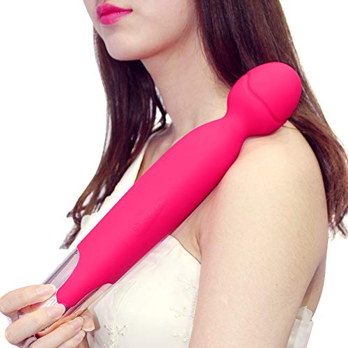 LEVETT Large Powerful Therapeutic Wand Massager, Multi Speed Vibration, Cordless Magic Wand Rechargeable, Best Personal Body Massager for Women