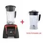 Super Heavy Duty Commercial Professional Power Blender Juicer Food Processor Mixer 3Hp 45000Rpm 2200W 2L Jar,Red Extra Jar,Us Plug