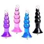Zripool 10.5x2.5cm Medical Silicone Amal Dilator Whisper Quiet Masturbator Beads Butt Plùg Strong Suction Cup 5 Balls Anus Stimulate ?e-x Toys for Women Men