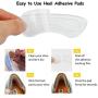 Heel Grips,Gel Heel Liners for Women Men, Heel Pads Cushion Inserts, Slippage Grips for Loose Shoes, Anti-Blister, Clear (5 Pairs)
