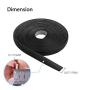 EEEKit 5M/16FT Auto Seal Weather Stripping Rubber Sealing Strip Trim Cover for Car Front Rear Windshield