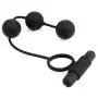 Male Silicone Pull Butt Beads - HIPLAYGIRL Men Anal Sex Toys, Vibration Cock Ring with 1.4 Inch Ball Plug, Battery Powered Vibe Anus Trainer