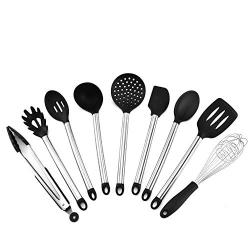 SKYyao Kitchen utensil set Silicone Kitchenware 9-piece set non-stick pot silicone kitchenware set cooking shovel spoon kitchen tools Silicone