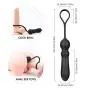 Vibrator Anal Dildo Plug with Penis Ring, Fidech 9 Speeds Silicone Rechargeable Waterproof Prostate Massager Sex Toy Butt Plug for Men, Women and Couples