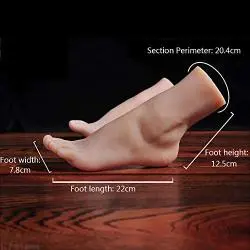 1 Pair Silicone Lifesize Female Mannequin Foot with Nail Display Jewerly Sandal Shoe Sock Display Art Sketch