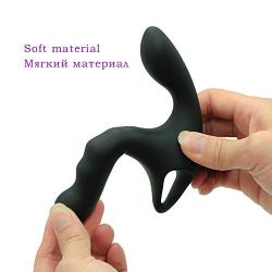 Male 10 Speed Anal Silicone Vibrator Prostate Massager Butt Plug Vibrating Massage Stick G Spot Toys for Women Men Gay