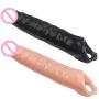 Silicone Cóndom Reusable Pênnís Sleeve Enlargement Toys for Men Chástity Clítoris Stímulator Pênnís Rings 12 INCH Skin Color