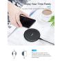 Wireless Charger Pad, Seneo 10W Fast Wireless Charging, 7.5W Compatible iPhone 11/11 Pro/11 Pro Max/XR/Xs Max/Xs/X/8/8P/New Airpods, 10W Compatible Galaxy S10/S9/Note 10/Note 9 (NO AC Adapter)-Black