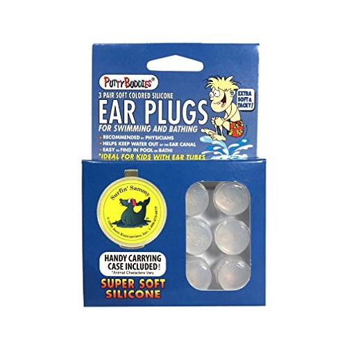 Putty Buddies Original Swimming Earplugs - The Best Swimming Ear Plugs - Block Water - Super Soft - Comfortable - Great for Kids - 3-Pair Pack