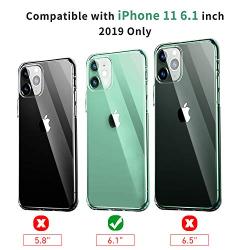 VATI Compatible with iPhone 11 Case with Gift 1-Pack Screen protector iPhone 11, Tempered Glass Back with Soft TPU Bumper Edge, Clear iPhone 11 Cases Cover for iPhone 11 6.1 inch