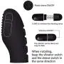 Durable Black Soft Silicone Mini Finger V-íbrátor Sexy Toys for Woman